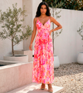 AMETISTA Floral Maxi Dress — Sunset Bloom
